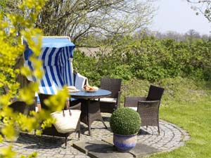 Gartenterrasse für die Wohnung „Sperlingsblick“ Gartenterrasse für die Wohnung „Sperlingsblick“
